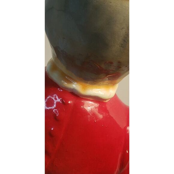 Vintage Ceramic Mrs. Claus Figurine Hand Painted Holding Stocking 10" Holiday - Picture 13 of 16